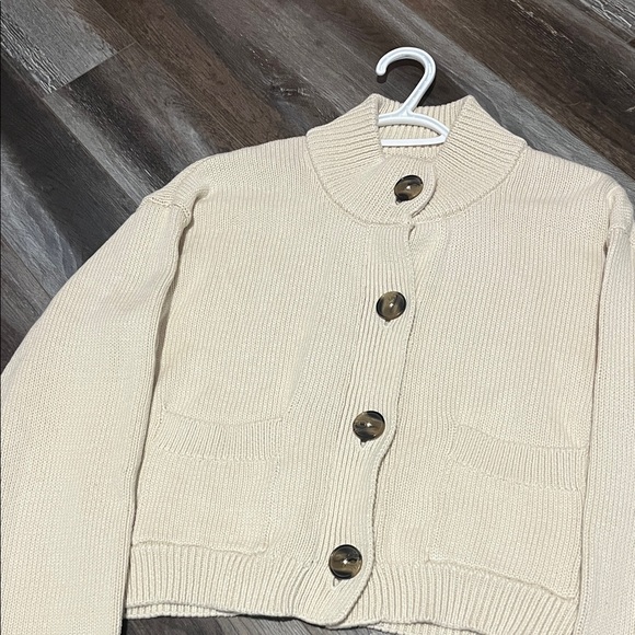 Part Two Cream Button-Up Cardigan - Picture 2 of 4